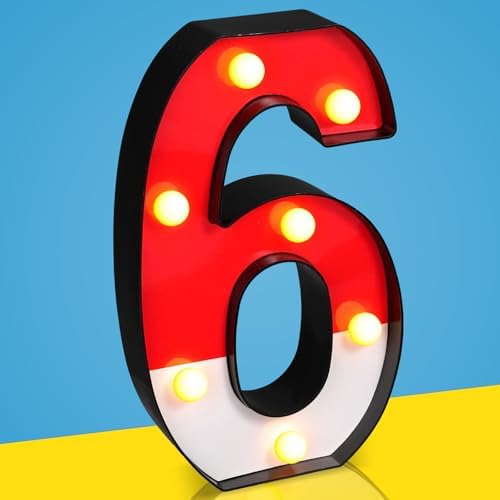 Mudder LED Glowing Cartoon Numbers Party Decor