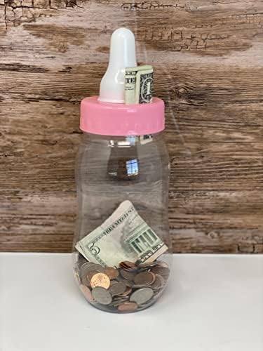 Jumbo Pink Plastic Baby Bottle Fillable Centerpiece
