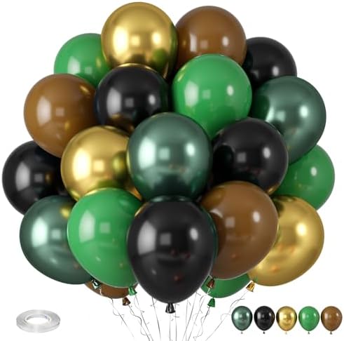 Camo Birthday Balloons Set 36pcs