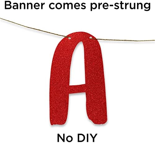 Game Over Red Glitter Banner - Bachelor Party Decor