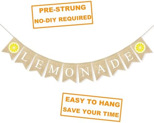 Lemonade Burlap Banner for Party Decorations