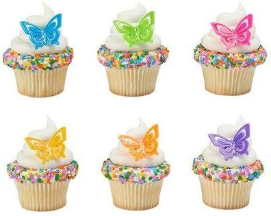 Sprinkle Deco 12 Pack Butterfly Cupcake Toppers