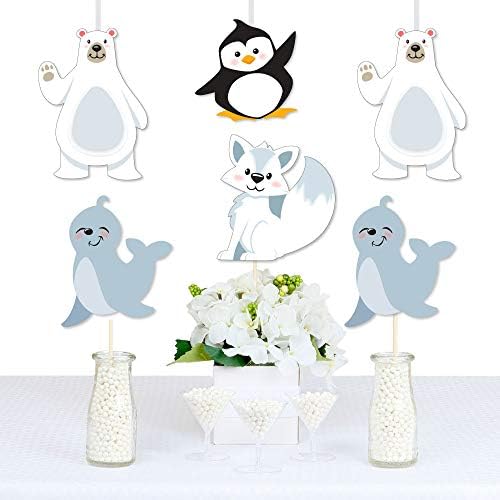 Big Dot of Happiness Arctic Animal Decorations Set of 20