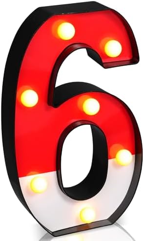 Mudder LED Glowing Cartoon Numbers Party Decor