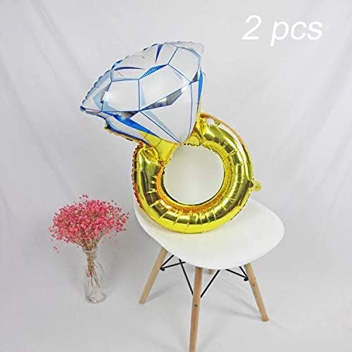 Tellpet Diamond Ring Balloons 2PCS Bachelorette Decorations