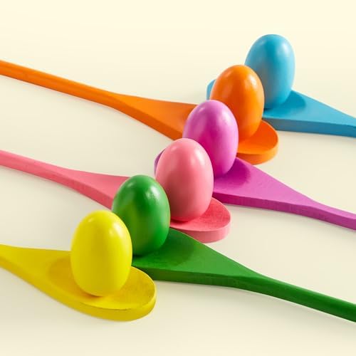 JOYIN 24 Piece Easter Egg and Spoon Race Set for 12 Players