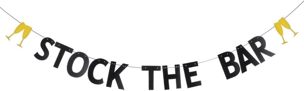 Black Glitter Paper Banner Pre-Strung for Parties