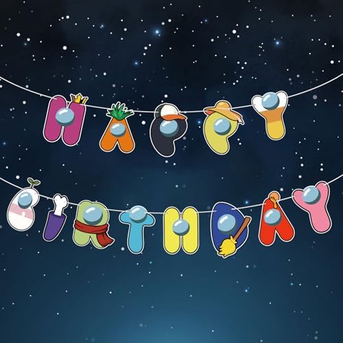 Game Themed Happy Birthday Banner for Kids
