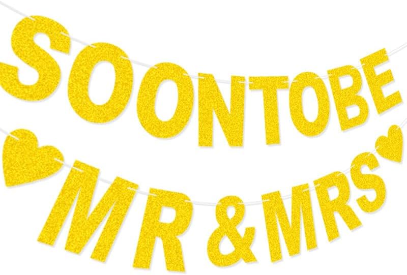 Hongkai Soon Be Mr Mrs Banner Wedding Party Decorations