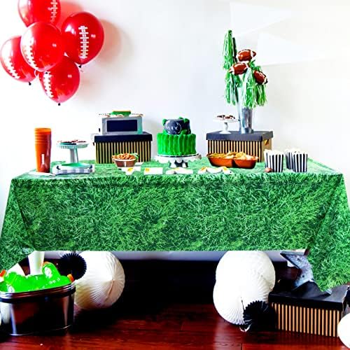Green Grass Tablecloth 2 Pack Summer Football Themed Party Supplies