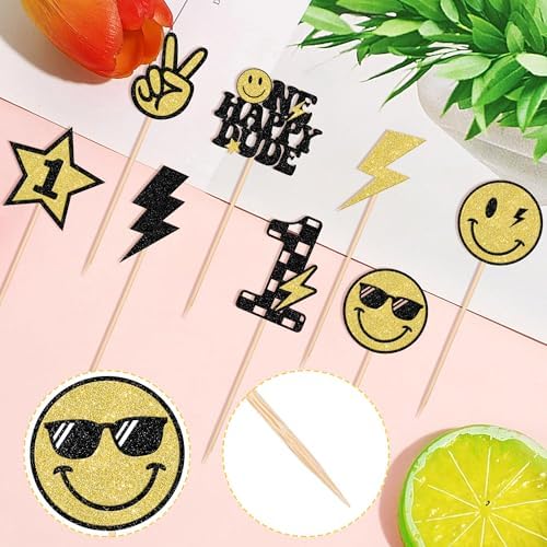 16 pcs Happy Dude Centerpiece Sticks Birthday Party Decor