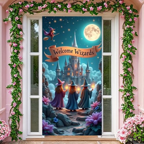 Wizard Themed Door Banner for Birthday Party Decorations