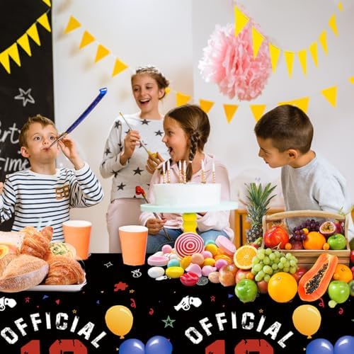 Egami 2pcs 13th Birthday Black Red Tablecloth