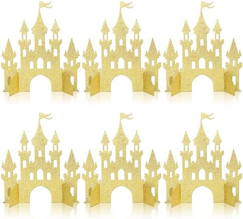2 PCS Princess Castle Centerpieces Gold