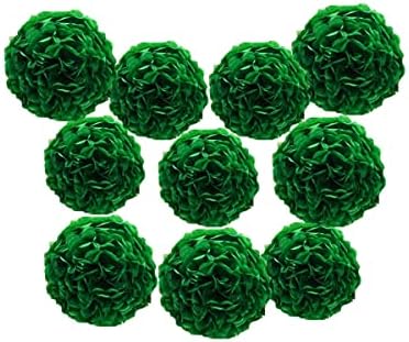 10pcs Dark Green Tissue Paper Pom Poms for Decorations