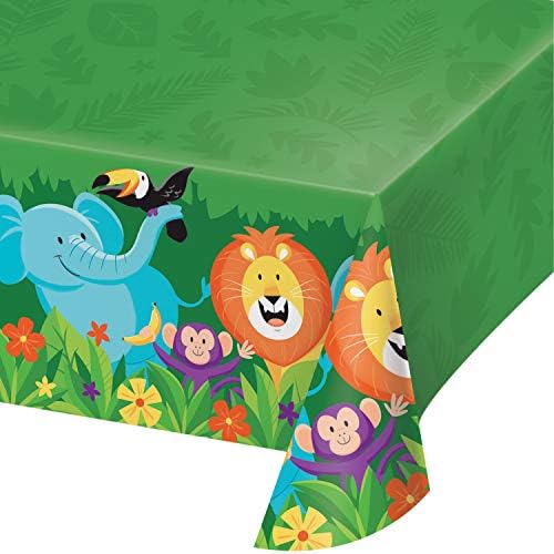 Creative Converting Jungle Safari Plastic Tablecloth 1 ct