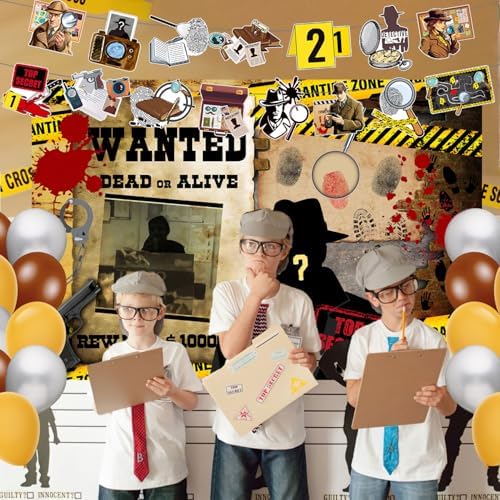Detective Party Supplies 59 Pcs Murder Mystery Decor Set