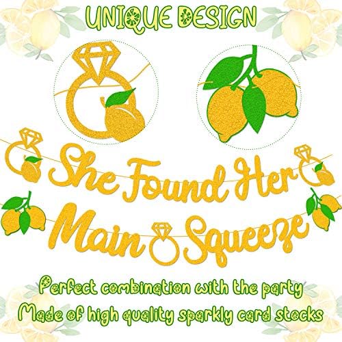 She Found Her Main Squeeze Bridal Shower Banner Decoration