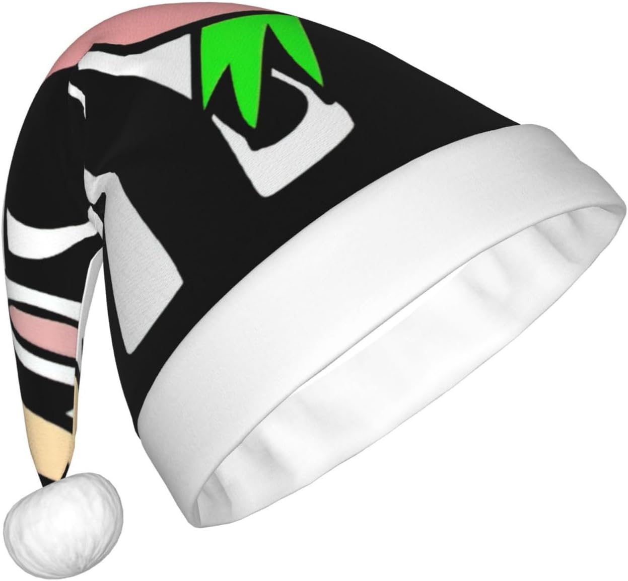 QINZHENG Personalized Santa Hat with Cute Cow Print