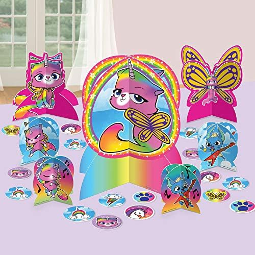 Rainbow Butterfly Unicorn Kitty Table Centerpiece Kit - 27pc
