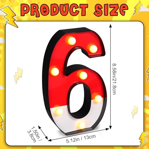Mudder LED Glowing Cartoon Numbers Party Decor