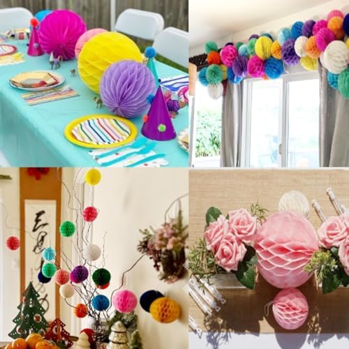 8PCS 10 Inch Paper Honeycomb Balls for Decorations