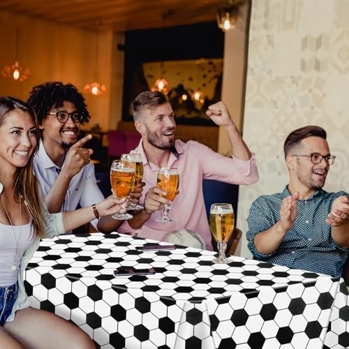 3 Pcs Soccer Party Tablecloth 54x108 Inches