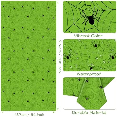 TREWAVE 3 Pack Halloween Spiderweb Tablecloth
