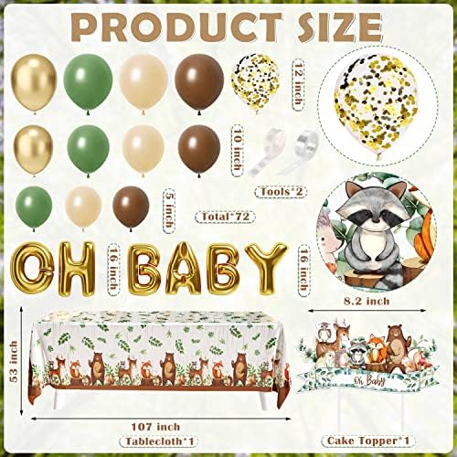 BORAMDO Woodland Animals Baby Shower Decoration Pack