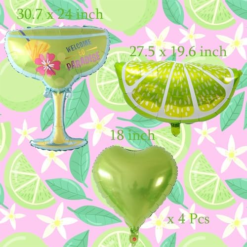 12 Pcs Margarita Matrimony Bachelorette Balloons