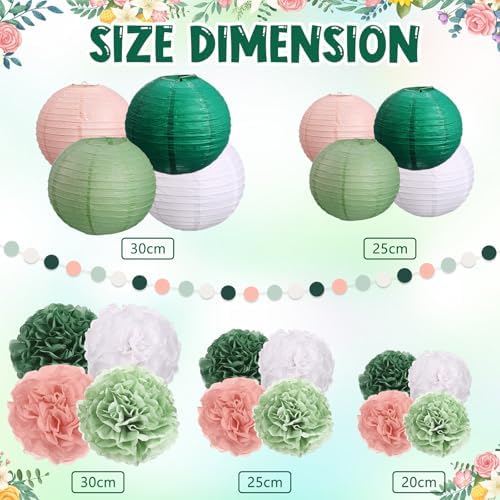 Riakrum 22 Pcs Sage Birthday Party Decorations