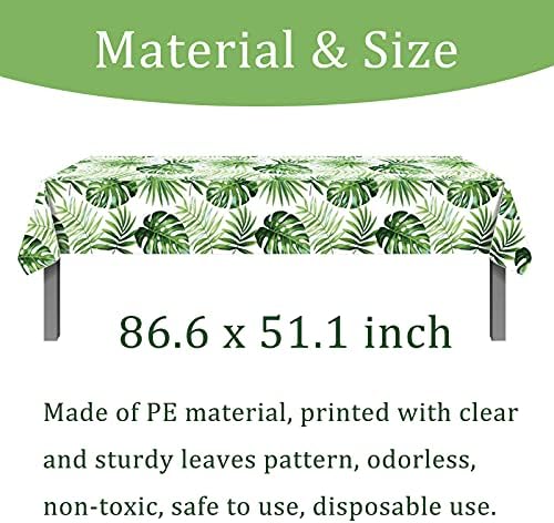 2Pcs Palm Leaves Table Covers for Summer Party Decor