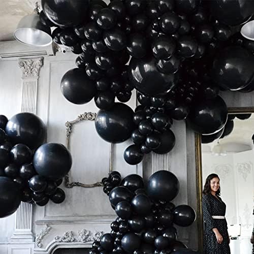 130pcs Black Balloons Set for Party Decorations