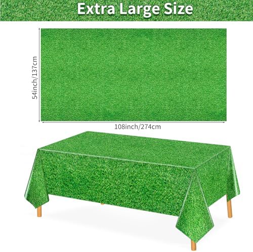 3 Pack Golf Themed Plastic Tablecloths 54x108 Inch