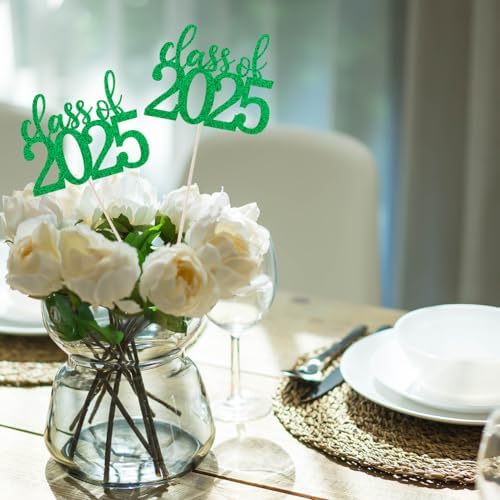ALISSAR 12 Pack Double Sided 2025 Graduation Centerpiece Sticks