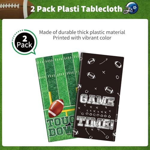 Yavxzvbw Football Tablecloth Set 54x108 Inch 2 Pack