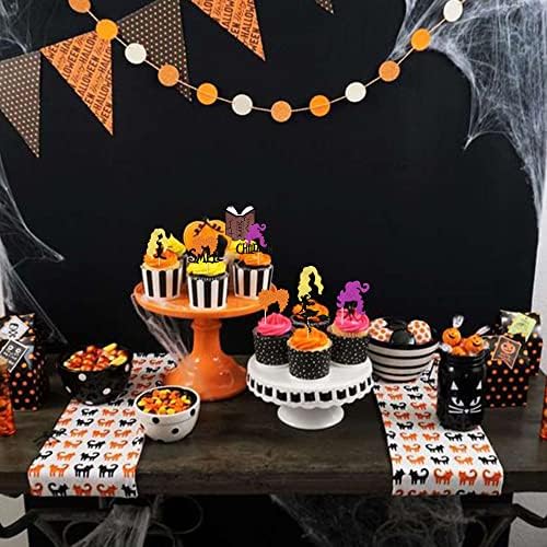 32 Pack Hocus Pocus Cupcake Toppers Halloween Decorations