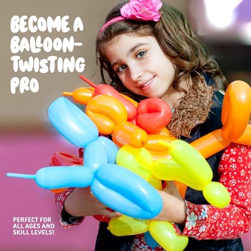 DanDarci Balloon Twisting Kit with Pump for Kids