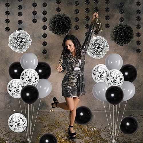 Black Gothic Birthday Decorations for Men Women