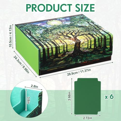 1800 PU Leather Card Storage Box with Magnetic Closure