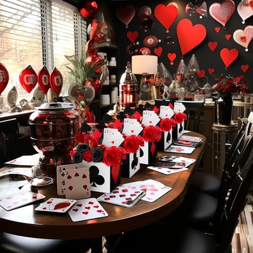 Casino Poker Favor Boxes Set 16 Pcs 6x6x6 Inch