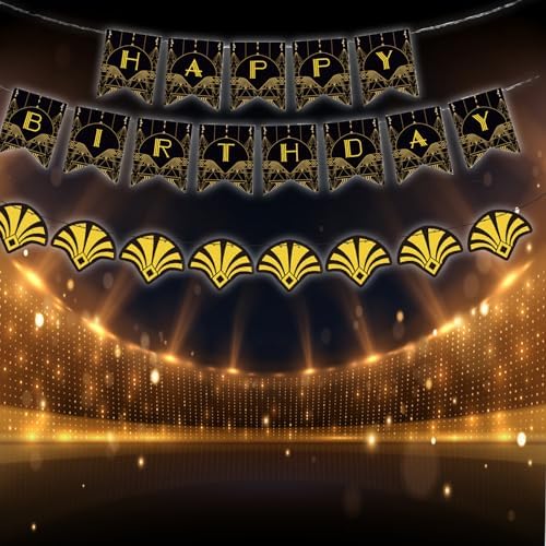 Retro 1920s Happy Birthday Banner Decorations