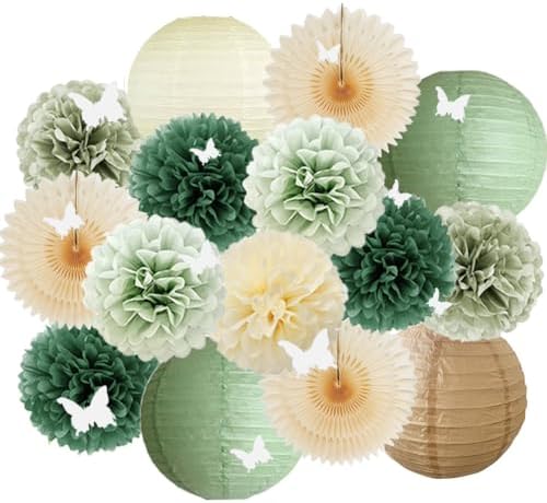 Sage Olive Green Party Decorations Kit
