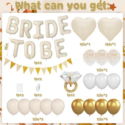 Sand White Bachelorette Party Balloons Decorations Kit