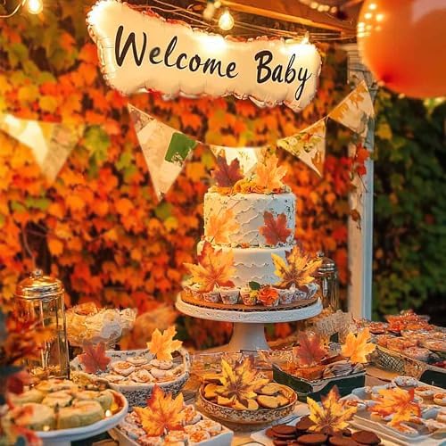 16 PCS Maple Leaf Centerpiece Sticks for Autumn Fall Parties