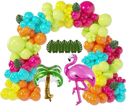 146Pcs Tropical Aloha Balloon Arch Kit