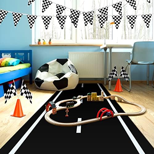 Racetrack Floor Runner for Party Black Table Cover 66ft x 2ft