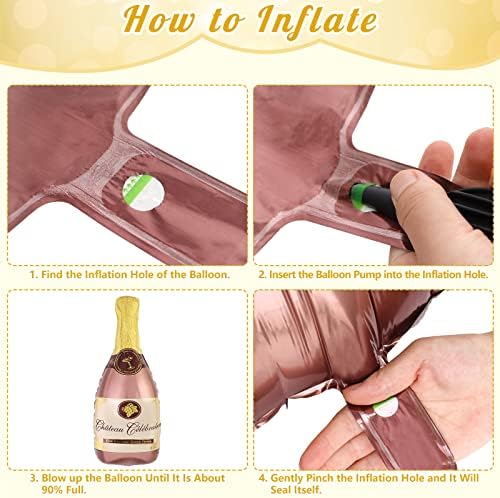 Champagne Bottle Balloons 4Pcs Wedding Party Decoration