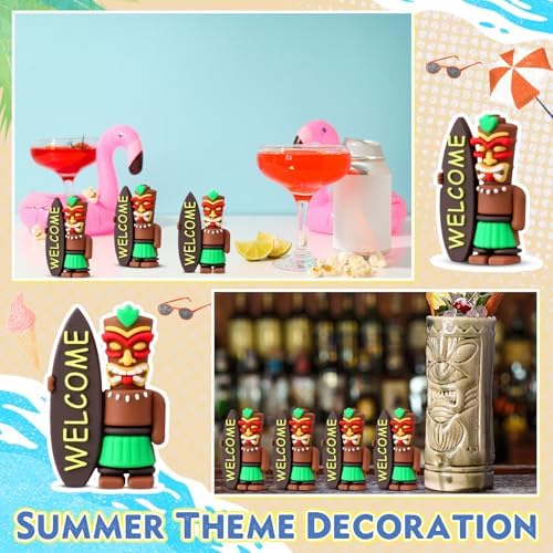 Thyle 50 Pcs Mini Tiki Figures for Party Decorations