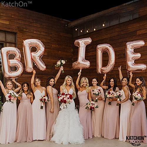 KatchOn Giant Rose Gold Bride Balloons 40 Inch